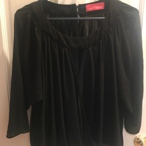 Pookie & Sebastian Sheer Black Top